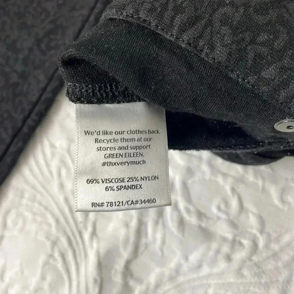 Eileen Fisher Animal Print Black Stretchy Jeans Size 6 29 in inseam casual date - Picture 5 of 6